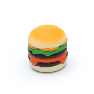 custom hamburger slow rising food stress ball bread PU foam ball