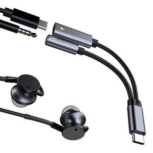 สายอะแดปเตอร์ 2-in-1 แบบ USB-C ตัวเมีย พร้อมช่องเสียบหูฟัง 3.5 มม. สำหรับเชื่อมต่อไมโครโฟนกับโทรศัพท์ - Product Image 3