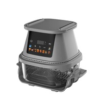 Friteuse à air chaud électrique 4L en verre, sans huile, saine, avec fenêtre de visualisation