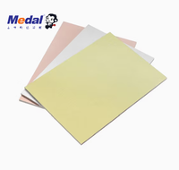 Panel compuesto de aluminio de alto brillo personalizado para pared, techo y gabinete dorado plateado cepillado Acm Dibond