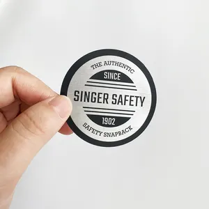 Custom Logo Sticker Printing Labels Gold Metallic Stickers Waterproof Vinyl Adhesive Logo Gold/Silver Labels