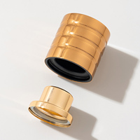 Tapón Magnético de Lujo en Forma de Cilindro para Perfumes, Tapones de Metal Pesado para Perfumes, Color Dorado Brillante de Alta Gama Personalizado para Perfumes