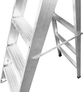 Échelle pliante industrielle en alliage d'aluminium - Léger, portable, <span class=keywords><strong>double</strong></span> usage, design en ciseaux, échelle convertible pour grenier, échelle industrielle - Product Image 4