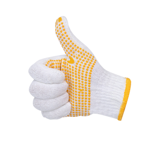 Guantes de Trabajo de PVC con Puntos, Calibre <span class=keywords><strong>7G</strong></span>, Rojo, Azul, Amarillo, Guantes de Seguridad de Algodón con Puntos de PVC Negros en la Palma, Venta al Por Mayor - Product Image 6