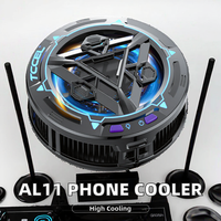Radiateur de téléphone portable AL11 en gros avec anneau lumineux, en ABS, refroidissement par air pour téléphones et tablettes de gaming