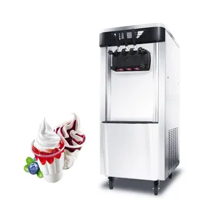 Goshen Thương Mại 3 Hương Vị Và Twist Mềm Phục Vụ Ice Cream Maker Đông Lạnh Yougurt Gelato Sorbet Máy