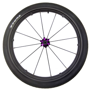 Aksesoris Roda Belakang Kursi Roda 24* 1.95/1.75 Inci, Hub Aluminium Alloy Ungu, Velg Dua Lapis, Ban Segala Medan, Roda Luar Ruangan - Product Image 6