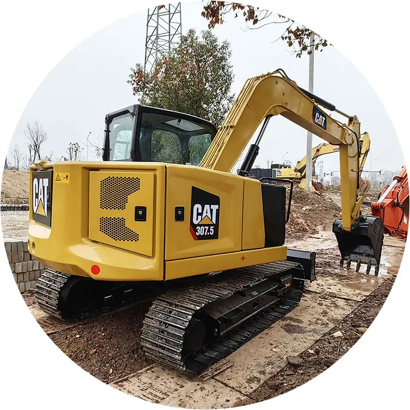 Escavadeira miniatura Cat 307.5 usada, máquina de terraplanagem Cat 307 307e 308e 308d, máquina de terraplanagem Caterpillar, venda imperdível