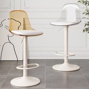 Silla de Bar Moderna, Resistente y Sencilla, Giratoria y Transparente, de Plástico, para el Hogar, Bar, Comedor, Parque, Almacén, Taller - Product Image 1