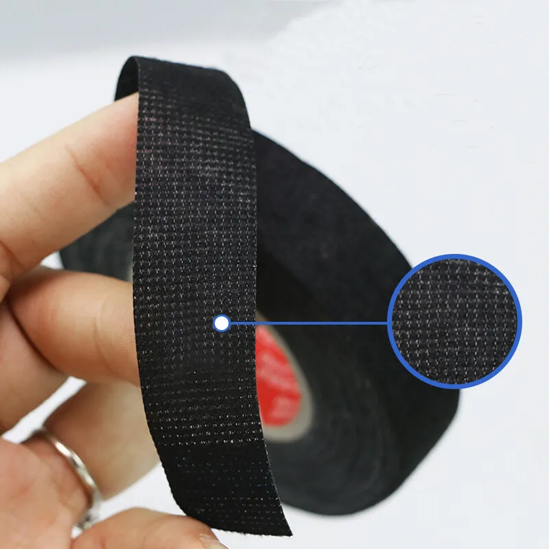 黒の防炎ラッピングファブリック布車自動車配線ワイヤーハーネス保護テープ