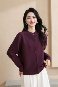 <span class=keywords><strong>Cardigan</strong></span> in Maglia da Donna con Bottoni, Manica Lunga, Elegante e Casual, Maglione Basico Lavorato a Maglia, Cappotto Invernale per Donne - Product Image 3