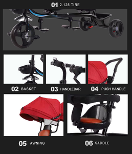 Nouveau tricycle double pour enfants, vente chaude / Tricycle double pour enfants à prix avantageux / Tricycle double de haute qualité pour <span class=keywords><strong>b</strong></span>é<span class=keywords><strong>b</strong></span>és et enfants - Product Image 3