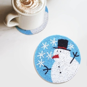 Unique Handmade Beaded <b>Drink</b> <b>Coasters</b> Multicolor Decorative Table Mats Heat And Scratch Resistant Ideal Gift For Home And Office - Product Image 2