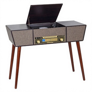 Prix usine tourne-disque <span class=keywords><strong>vinyle</strong></span> Gramophone USB AM FM Radio BT 3 vitesses <span class=keywords><strong>platine</strong></span> avec haut-parleurs - Product Image 1