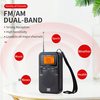 Radio Internet AM/FM Dual Band Mini Portabel Baru dengan Layar LCD, Jam Alarm, Speaker Terintegrasi, Bertenaga Baterai, Garansi 1 Tahun