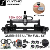 Kit complet Black 7510 QueenBee Ultra CNC avec rails linéaires améliorés, routeur à bois QueenBee Pro CNC, machine complète