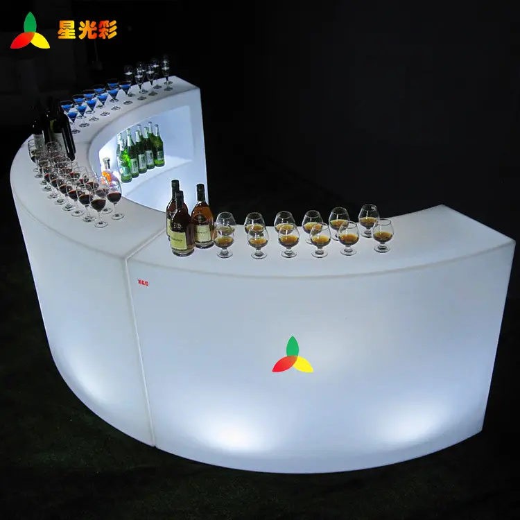 도매 나이트 클럽 술집 바 테이블 디자인 플라스틱 LED 바 카운터 현대 상업 가구 물고기 탱크 바 테이블