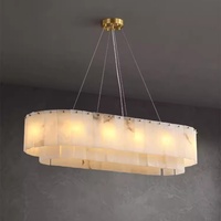 Luminaire suspendu en marbre naturel pour salon, luminaire de luxe pour villa duplex, luminaire pour salle à manger, chambre à coucher, bureau
