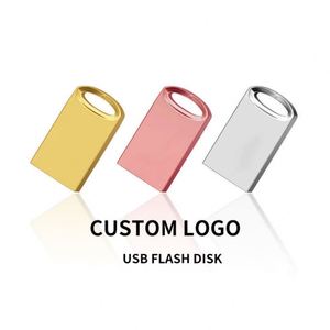 Clé USB Métallique Mini Personnalisée avec Logo, 32 Go 64 Go, Clé USB Élégante avec Trou en Forme d'Arc pour Cadeau d'Affaires de Luxe - Product Image 2