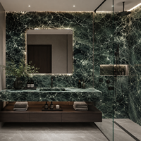 Dalle de marbre vert Alpi naturel de luxe, polie, grande taille, pour panneaux muraux, carreaux de sol, comptoirs de cuisine, meubles de salle de bain