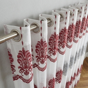 Voilages brodés damassés européens de haute qualité DaiRui en gros, à œillets, pour rideaux de salon et de chambre - Product Image 4