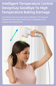 Sèche-cheveux, 110 000 tr/min, séche-cheveux haute vitesse pour femmes et hommes, séchage rapide, 300 millions d'ions négatifs, contrôle de la chaleur par intelligence artificielle, naturel - Product Image 3