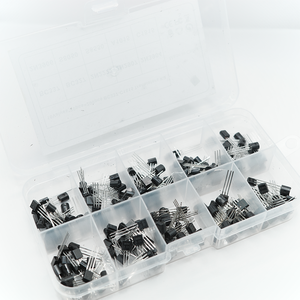 Kit d'assortiment de 92 transistors, 10 types, NPN PNP BC327 BC337 <span class=keywords><strong>2N2222</strong></span> 2N2907 2N3904 2N3904 S8050 S8550 A1015 C1815, 200 pièces - Product Image 1