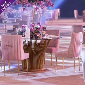 Modern Dining <b>Chair</b> with Stylish Stainless-Steel <b>Legs</b> Lavishly Soft Velvet Upholstery for Outdoor Weddings Hotels Apartment Use - Product Image 1