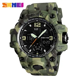 SKMEI1155Bブランド名Relojes防水クォーツ卸売デジタルスポーツランニング腕時計男性用