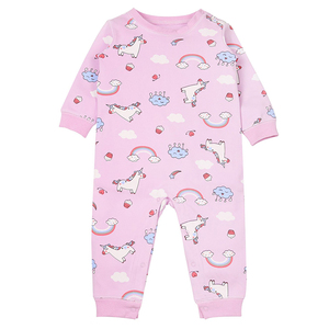 Automne nouveau-né dessin animé motif <span class=keywords><strong>combinaison</strong></span> enfants coton à manches longues Onesie barboteuse avec fermeture à bouton-pression pour bébé - Product Image 6