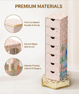 Wholesale Cylinder <b>Christmas</b> Advent Calendar <b>Box</b> Rigid Cardboard Empty Mystery Blind <b>Box</b> for Jewelry and Surprise Gift Packaging - Product Image 3