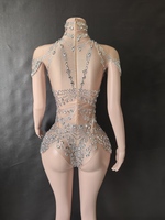 Nouvel été 7G pôle danse Performance body strass Stretch Drag Queen Clubwear tenue maigre genou doux pour les fêtes Raves