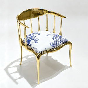 <span class=keywords><strong>Chaise</strong></span> de salle à manger en cuivre pur, <span class=keywords><strong>chaise</strong></span> individuelle de luxe léger pour villa et salon, avec dossier et coussin moelleux, <span class=keywords><strong>chaise</strong></span> de loisirs - Product Image 2
