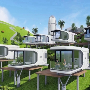 Casa integrata della capsula Mobile con il balcone spazio d'acciaio dell'abitazione di progettazione <span class=keywords><strong>rustica</strong></span> per l'applicazione del bagno o dell'hotel - Product Image 2