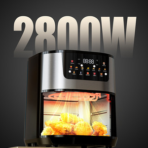 Grande 15 litri di capacità in acciaio inox forno elettrico multifunzione friggitrice ad aria quadrata caratteristica di cottura visiva moderna per - Product Image 4