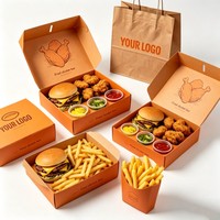 Scatole per Imballaggio Fast Food a Prezzo di Fabbrica, Scatole per Pollo Fritto, Scatole di Carta per Hamburger Stampate con Inchiostro di Soia, Confezioni per Snack e Cibo per Bambini
