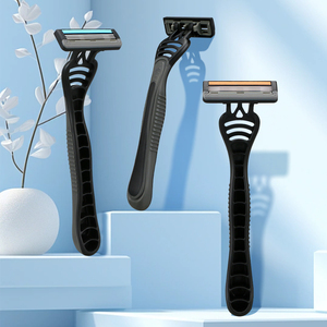 New Arrival 3 Cong Lưỡi Dao Cạo Màu Đen ABS + Cao Su Xử Lý Cạo Râu Dao Cạo Với Mở Kiến Trúc - Product Image 6