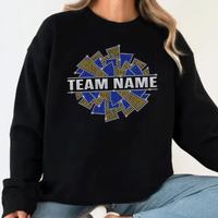 Transferts thermocollants personnalisés Bling Bling Cheer Mom avec strass pour vêtements