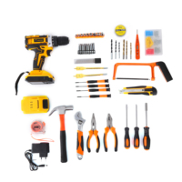 Taladro Inalámbrico de Alta Calidad de 10 mm con Motor de Escobillas y Batería de Iones de Litio de Velocidad Variable, Kit de Herramientas Compatible con OEM para Bricolaje