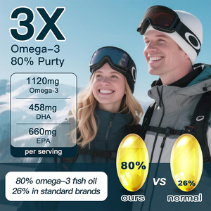 OEM/ODM VENTE CHAUDE Huile de poisson Oméga-3 haute puissance pour soutenir la santé cérébrale et la fonction cognitive, mini gélules, prix usine - Product Image 4