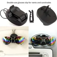 Nouveau 2-en-1 Air Vent pare-soleil porte-lunettes de voiture et reçu/carte Clip de stockage Kits intérieurs