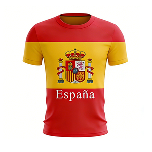 <span class=keywords><strong>Camiseta</strong></span> de Manga Corta con Cuello Redondo, Transpirable y Cómoda, con Logotipo de Bandera Nacional, Impresión Digital en Poliéster para Exteriores, Venta al Por Mayor - Product Image 2