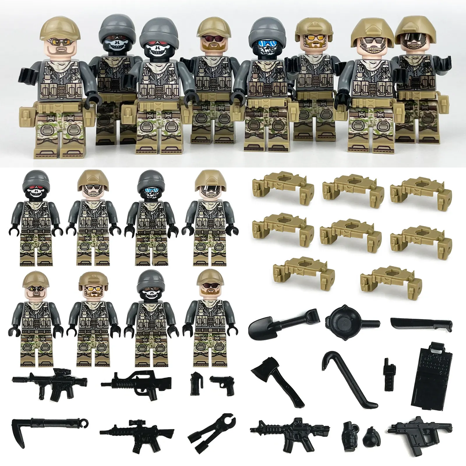 Ghost Commando blocchi di costruzione Anti-terrorismo soldato dell'esercito figure arma militare pistola MOC mattoni accessori giocattoli