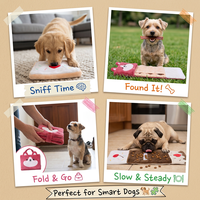 Tapis de reniflement pliable pour chien, jouet interactif de recherche et de jeu, tapis d'alimentation lente avec couineur BB pour stimulation mentale
