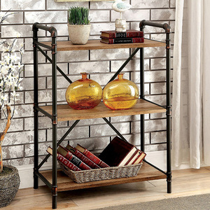 Estantería <span class=keywords><strong>de</strong></span> madera maciza <span class=keywords><strong>de</strong></span> hierro forjado para Loft <span class=keywords><strong>de</strong></span> estilo americano, estantería <span class=keywords><strong>de</strong></span> exhibición <span class=keywords><strong>de</strong></span> tubería Feng Shui Industrial Vintage, estantería creativa - Product Image 3
