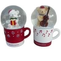 Quà tặng khuyến mãi polyresin tùy chỉnh <span class=keywords><strong>snowglobe</strong></span> thủy tinh quả cầu tuyết động vật Quả cầu tuyết - Product Image 5