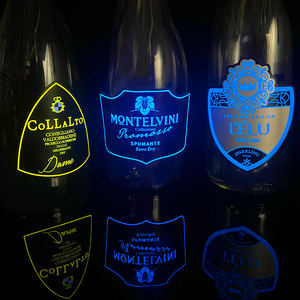 Etiqueta de botella de vino LED personalizada, luz LED luminosa, etiqueta de Año Nuevo, pegatina de botella brillante, MOQ 100 piezas - Product Image 3