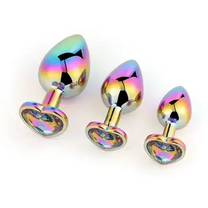 NingHao Intimate Metal Anal Plug with Crystal Jewelry Smooth Touch Butt Plug Anal Bead Anus Dilator Anal Toys