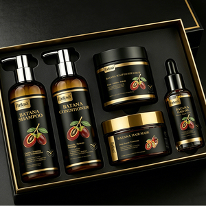 Coffret Cadeau Soin Capillaire Huile de Batana Naturelle Parfumée, Masque Capillaire Lissant, Sérum, Huile, Shampoing et Après-Shampoing – Meilleures Ventes - Product Image 1