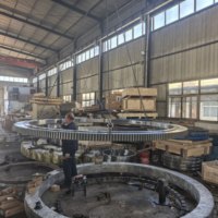 Rodamiento de Corona Giratoria de Gran Diámetro con Dientes Externos de 3 Filas, Personalizado de Fábrica, Precisión ABEC3-5-7-9, Material 50Mn, Clasificación de Momento 10,000